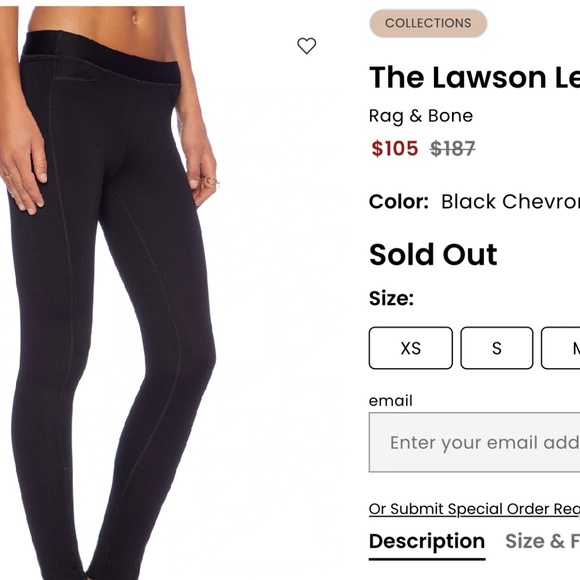 Rag  and Bone Leggings NWT - Picture 4 of 5